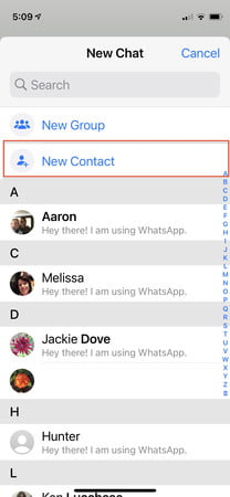 Cómo agregar a WhatsApp un contacto nuevo